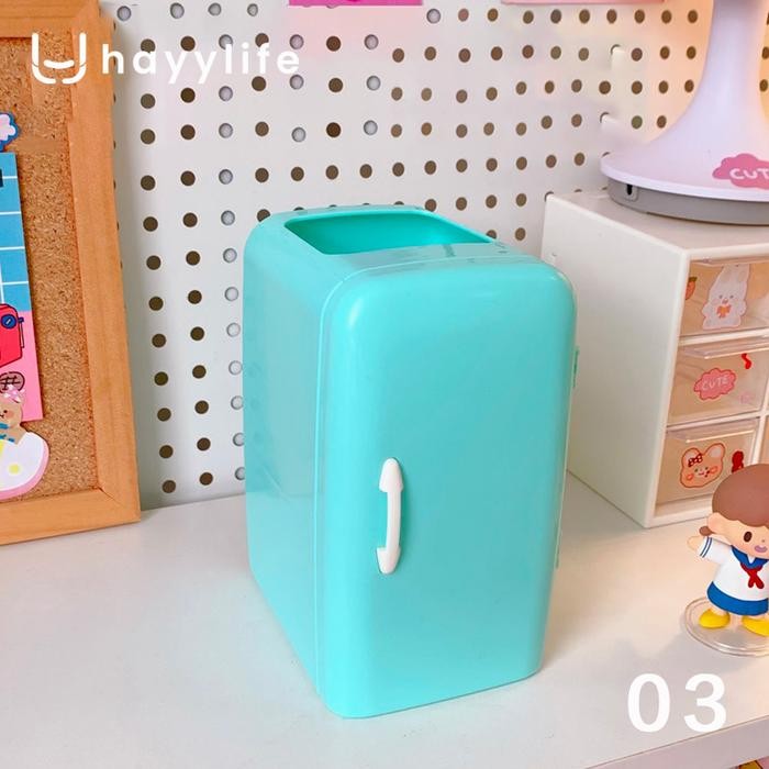 

AKS54~ [Trend Mainan] Hayylife Tempat Pensil Alat Tulis Meja Desk Pen Holder Model Kulkas - Green