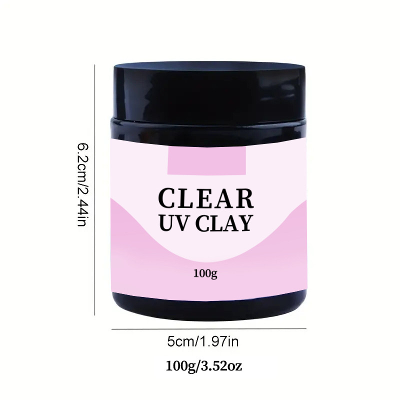 

Hand Made Resin UV Clay - 100g Clear for Creative 3D Sculpting Non-Sticky Hand Made Gel DIY at Home