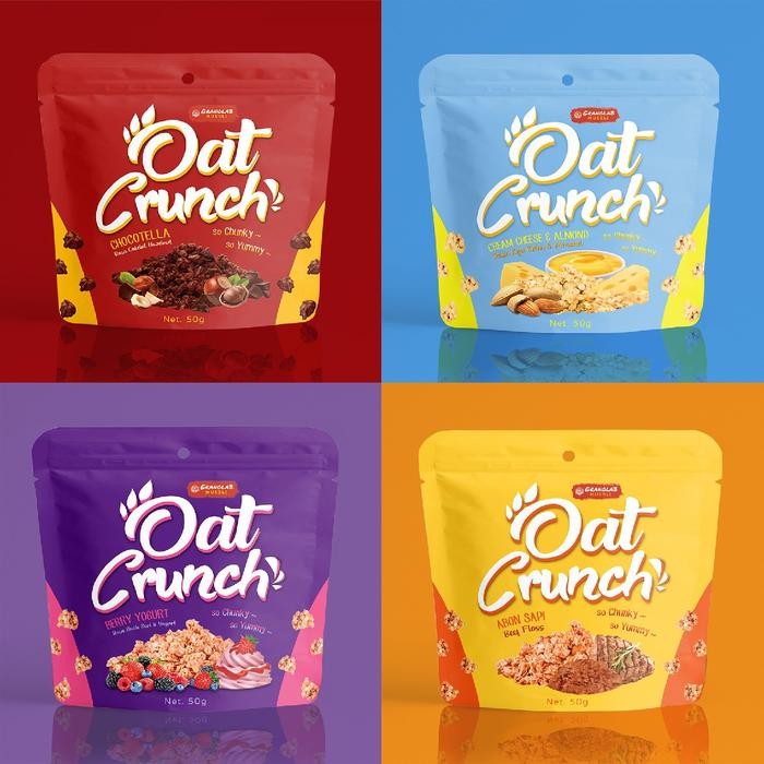 

OAT CRUNCH Cemilan Oats Mix Variant 4x50gr - - Terlaris