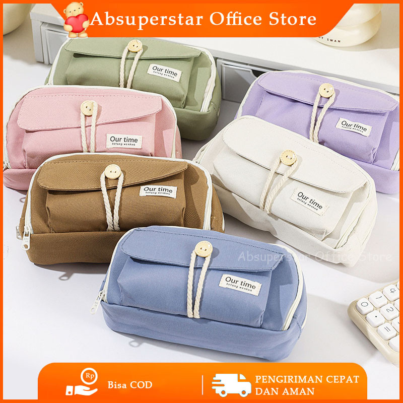 

Large Capacity Kawaii Pensil Kapasitas Besar Pensil Tas Kantong Dudukan Kotak Organizer Perlengkapan Sekolah