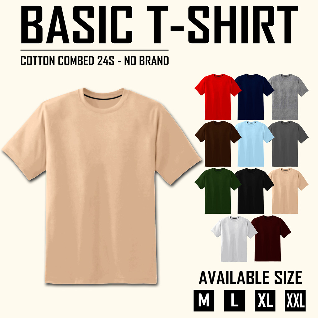

[TEBAL] KAOS POLOS COTTON COMBED 24S | BAJU KAOS POLOS PRIA WANITA KATUN COMBED #6