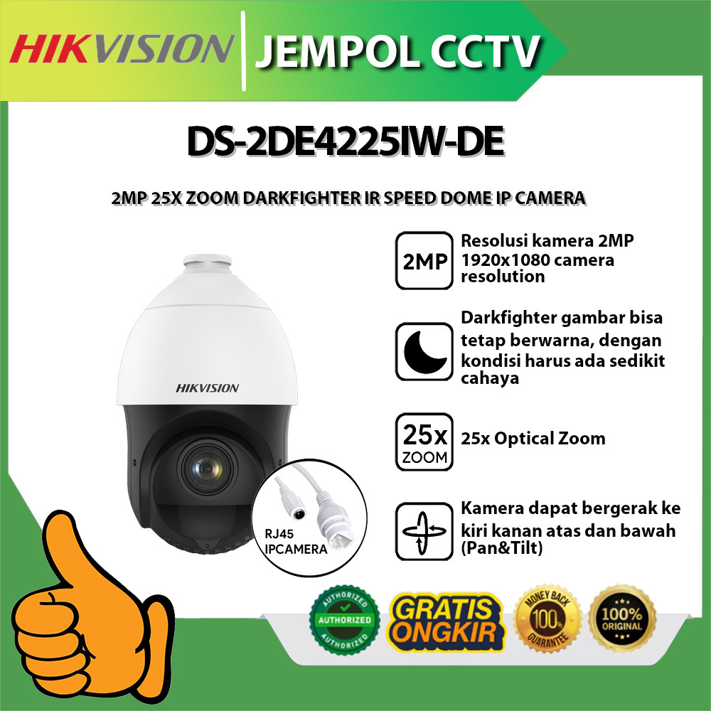 HIKVISION DS-2DE4225IW-DE 2MP 25X ZOOM DARKFIGHTER IR SPEED DOME IP CAMERA