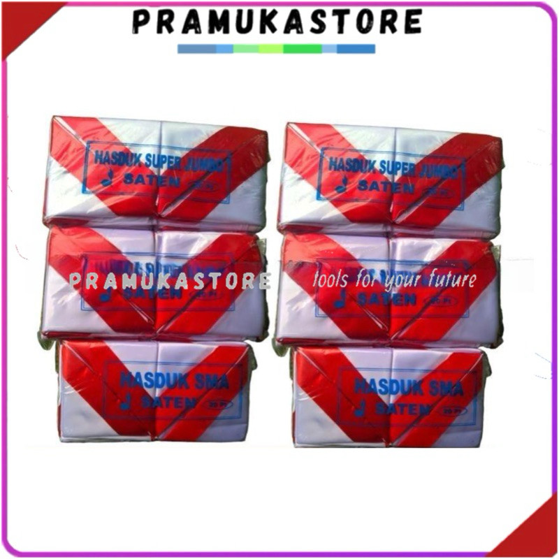 Hasduk satin perkodi 20 pcs hasduk satin SMA | hasduk satin jumbo | hasduk satin Super JumboCO