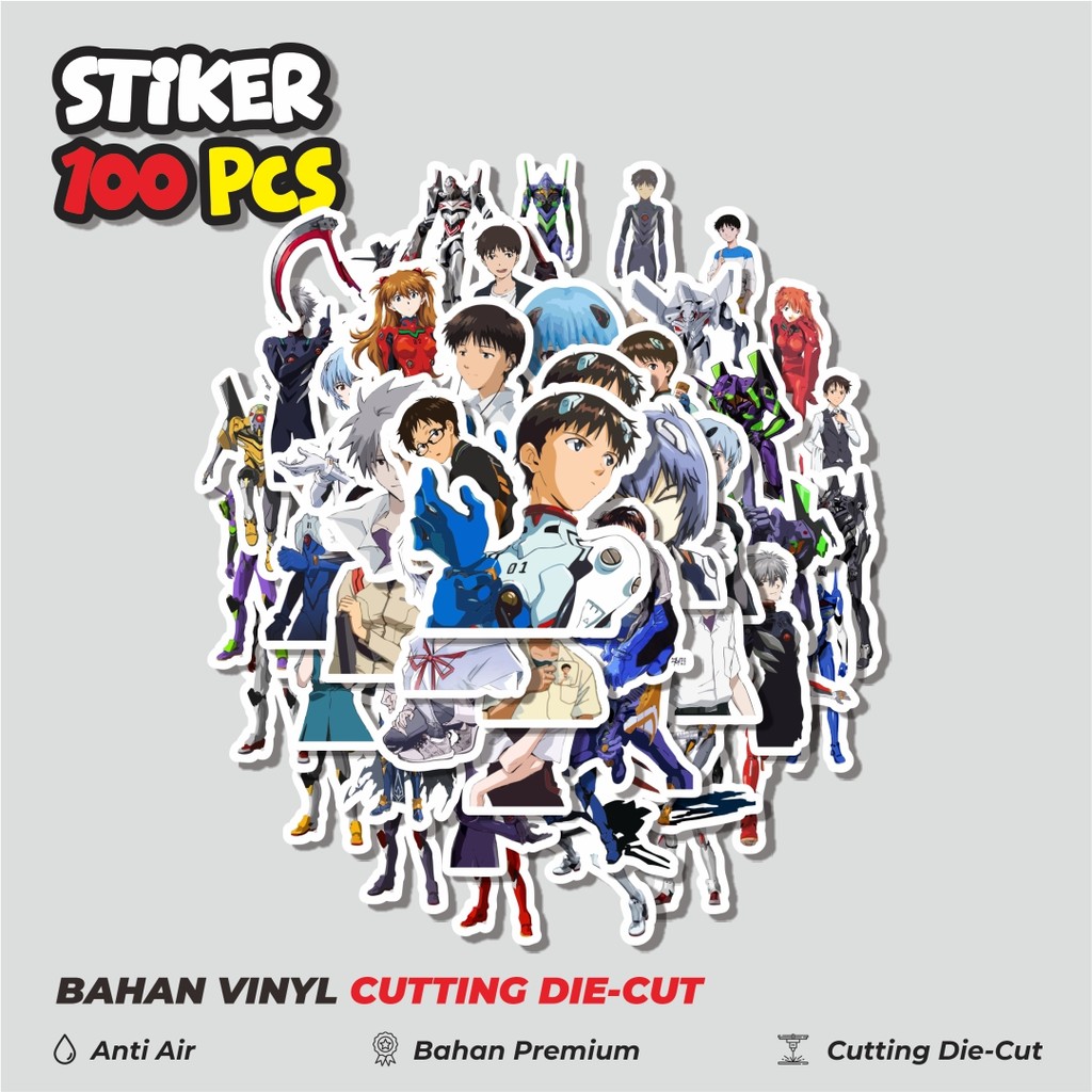

Terbaru! 50 pcs Stiker Kartun Anime Evangelion Dekorasi Lucu Kreatif untuk Notebook, Skateboard, HP