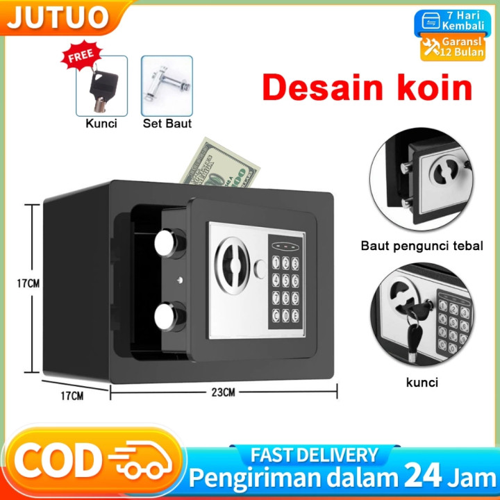 COD JT Kotak Uang Brankas Mini Brankas Mini Brankas Uang Brankas Besi Brankas Tahan Api kualitas ter