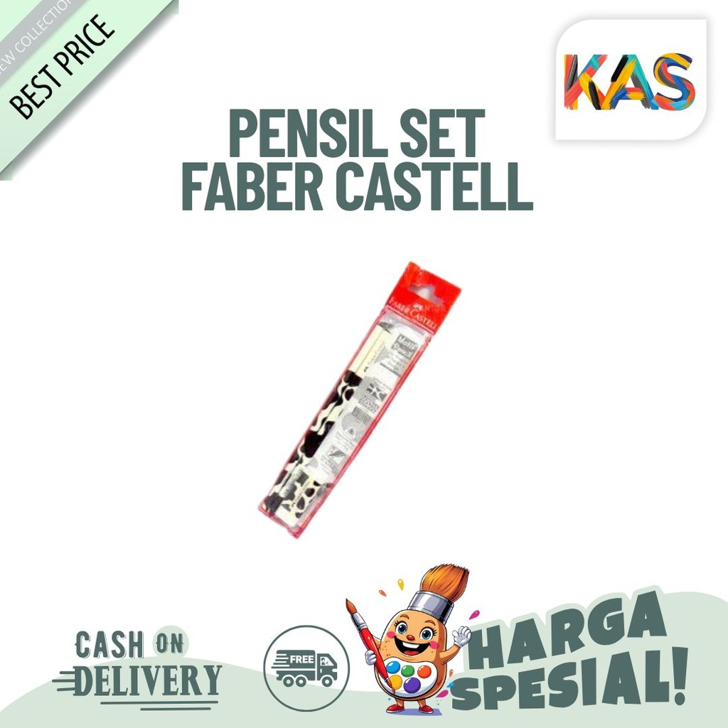 

Pensil Set Fabercastell 2B Motif Cow dan Girafe / Pencil Motif Sapi dan Jerapah + Penghapus