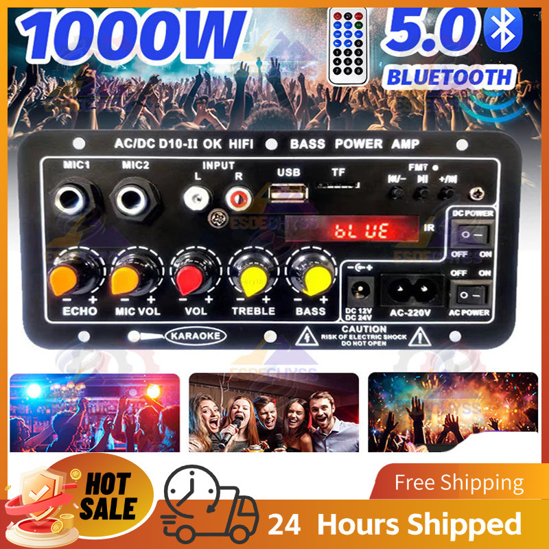 amplifier D10 900W Amplifier Board Tampilan Digital Power Amplifier Board Untuk 8-12 Inci Speaker AC