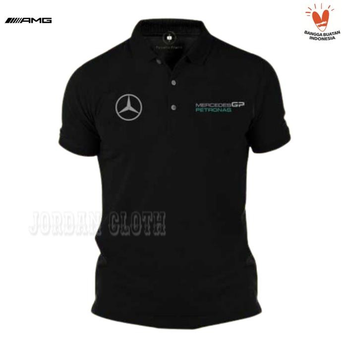 Polo shirt Tshirt Kaos Kerah Mercedes GP Petro Nas Balap F1 Kaos Mobil Kaos Big Size Polo Big Size -