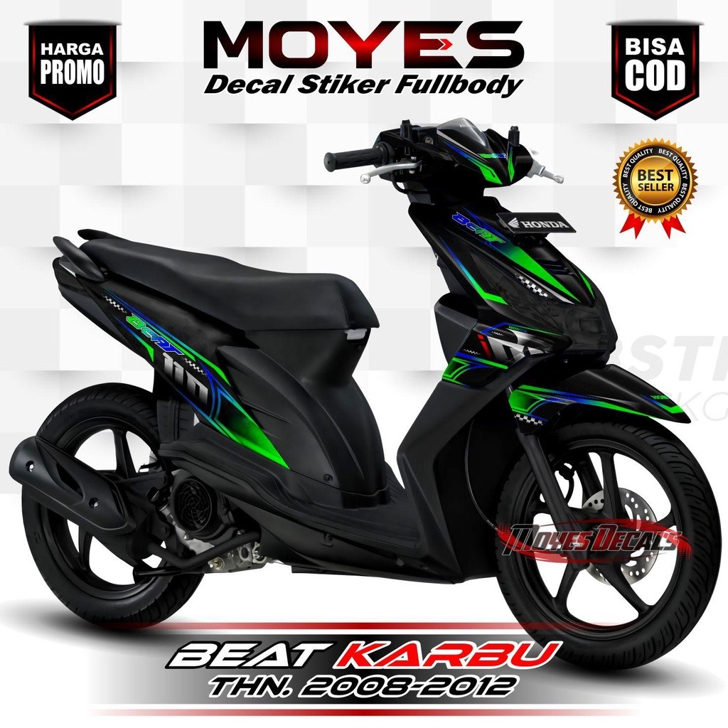 Decal Beat Karbu - Stiker Beat Karbu - Dekal Beat Karbu Full Body - Striping Beat Karbu Variasi  BUN