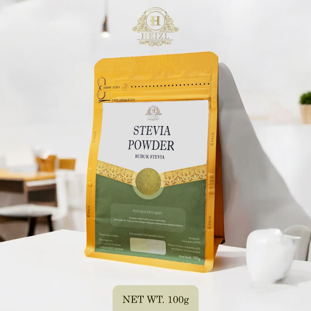 

HEIZL Stevia Powder Bubuk Daun Stevia Pemanis Murni Tanpa Campuran Gula Buatan Gula Diabetes