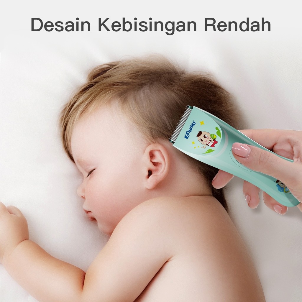 ENSSU Alat Cukur Rambut Bayi Elektrik – Waterproof Hair Clipper & Pemangkas Rambut ES920E Co