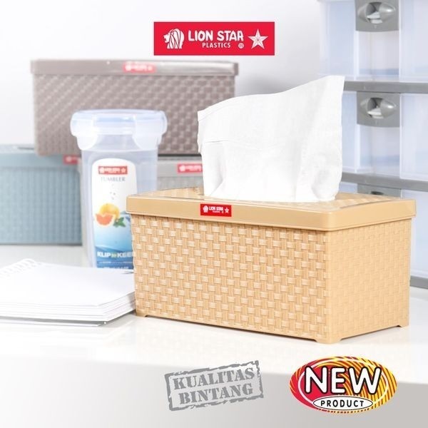 LION STAR Tempat Tissue Rato Rotan Anyaman