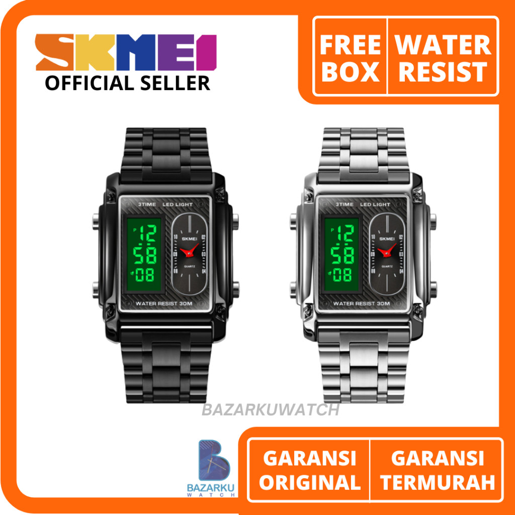 Jam Tangan Pria Rantai Skmei 1868 Jam Tangan Cowo Jam Cowok Jam Pria Jam Tangan Skmei Jam Tangan Ran