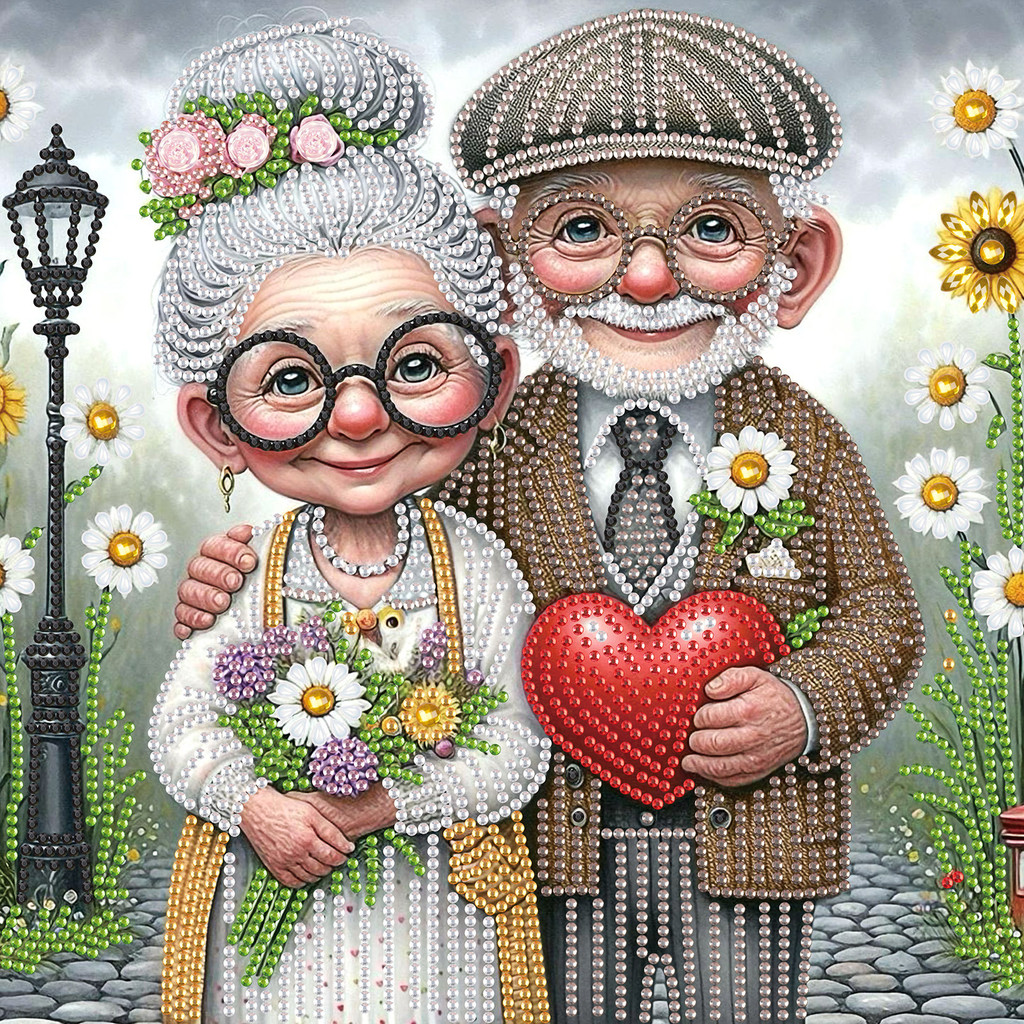 

DIY Loving couple5D Special Shape Diamond Art Kits for Beginners,Diamond Art Painting Kits for Home Wall Decoration Gift