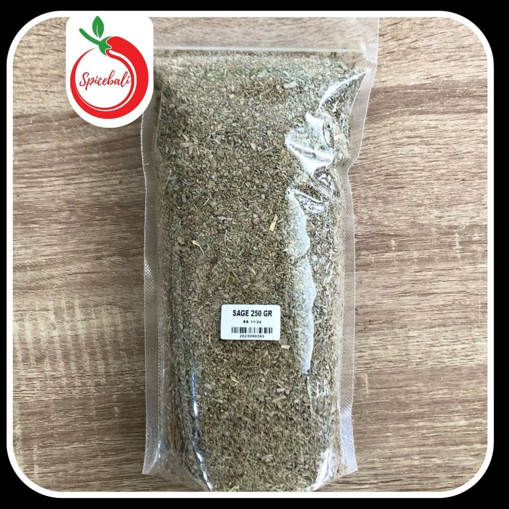 

Daun Sage Kering 250 gr / Dried Sage 250 gr / Dry Sage Leaves / Dried Sage Flakes