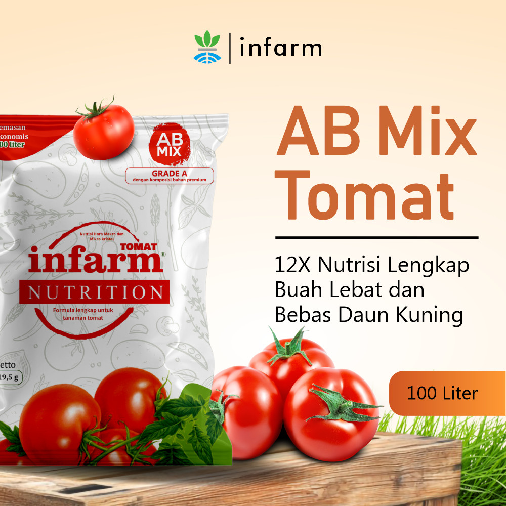 INFARM - Nutrisi Tanaman AB Mix Tomat 100 Liter Pupuk untuk hidroponik dan Tanah  Infarm AB Mix Bubu