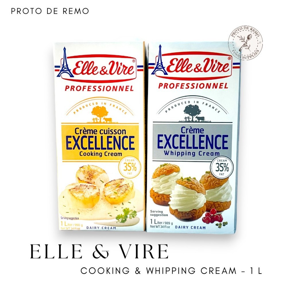 

Elle & Vire Whipping Cream | Cooking Cream 35% & 15% Fat - 1L