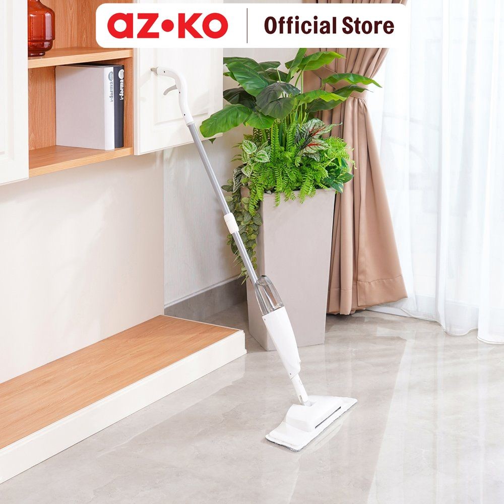 AZKO Proclean Alat Pel Spray Dengan Sweeper Manual - Putih Water Spray Mop Floor Pelan Semprot Alat 