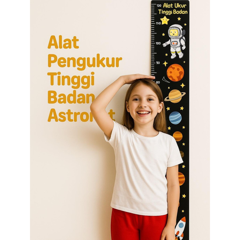 APE Alat Pengukur Tinggi Badan Anak Motif Astronot - Alat Ukur Tinggi / Growth Chart