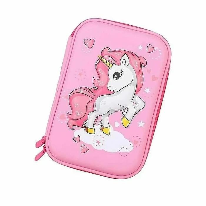 

[New Arrival] Tempat pensil anak TK/SD Kotak Pensil 3D Unicorn Karakter kado Ultah - Berdiri SoftP