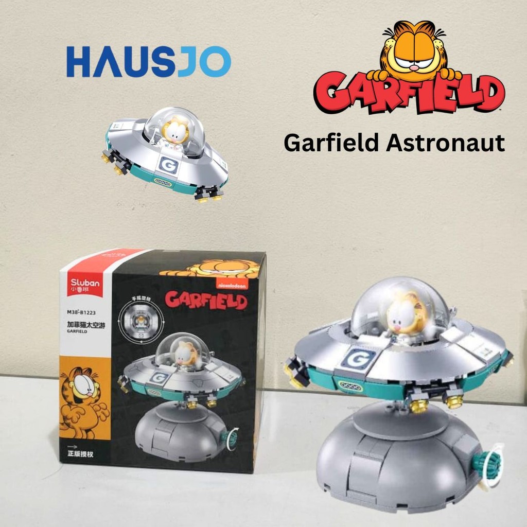 Sluban Garfield Astronaut Space DIY Toys Building Blocks Classic Cartoon