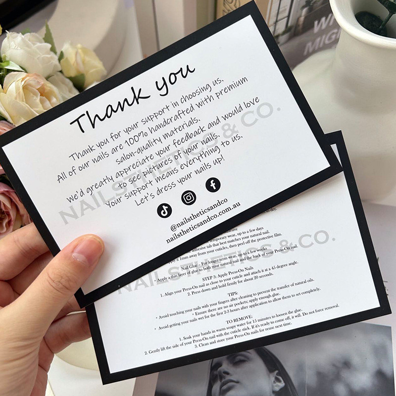 

Customized Thank You For Your Order Card For Small Shop Gift Decoration Card For Small Business Coated Paper Personalized Logo