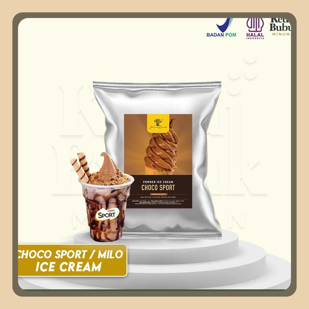 

Javaland Bubuk Ice Cream / Es Krim Rasa Choco Sport/ Malt 1Kg | Soft Ice Cream Powder