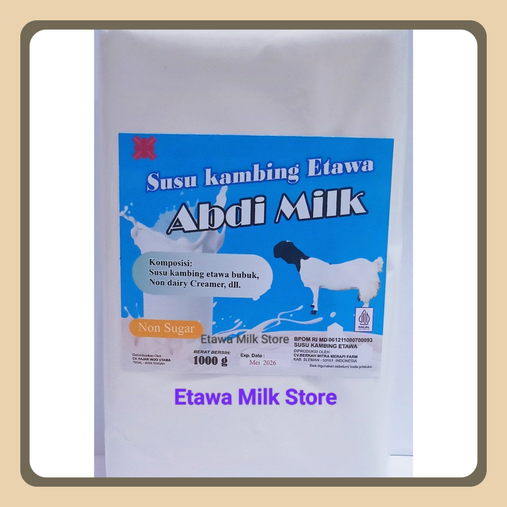 

Susu Kambing Etawa Rasa Non Sugar Isi 1kg