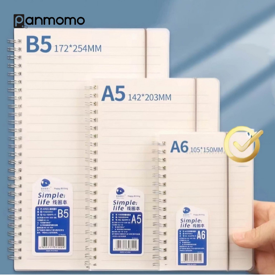 

Buku Catatan Spiral A5 A6 Bergaris – Panmomo Notebook Minimalis untuk Sekolah & Jurnal