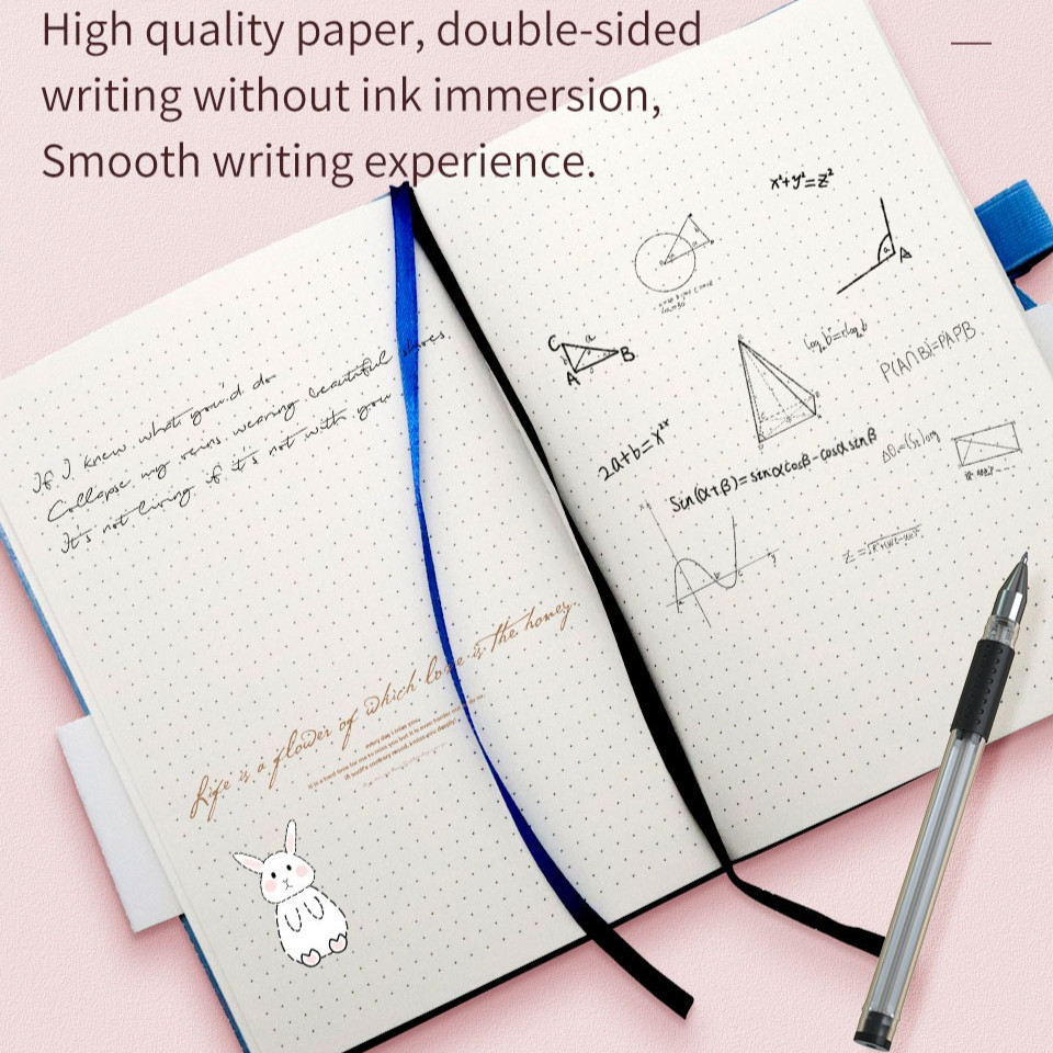 

[Whispers] [DOTDING] Buku Catatan Bertitik A5 Sampul Lembut Kulit Kertas Tebal 100GSM 160 Halaman