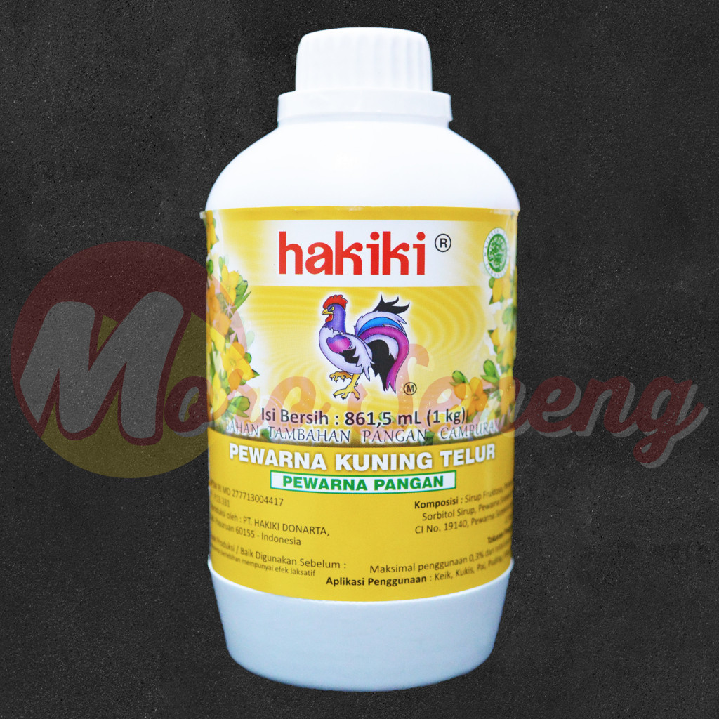 

Pewarna Hakiki Kuning Telur 1 kg Botol Besar Pewarna Makanan Food Coloring