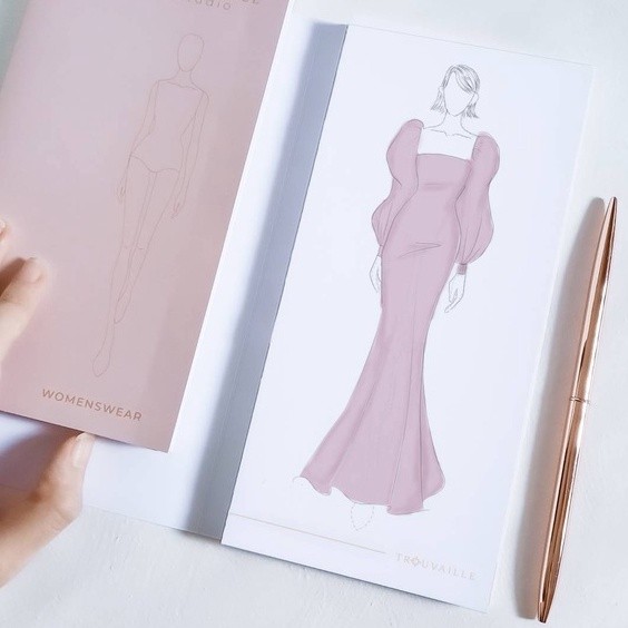 Buku Sketsa Fashion Design / Marker Pad / Sketchbook Fashion Design