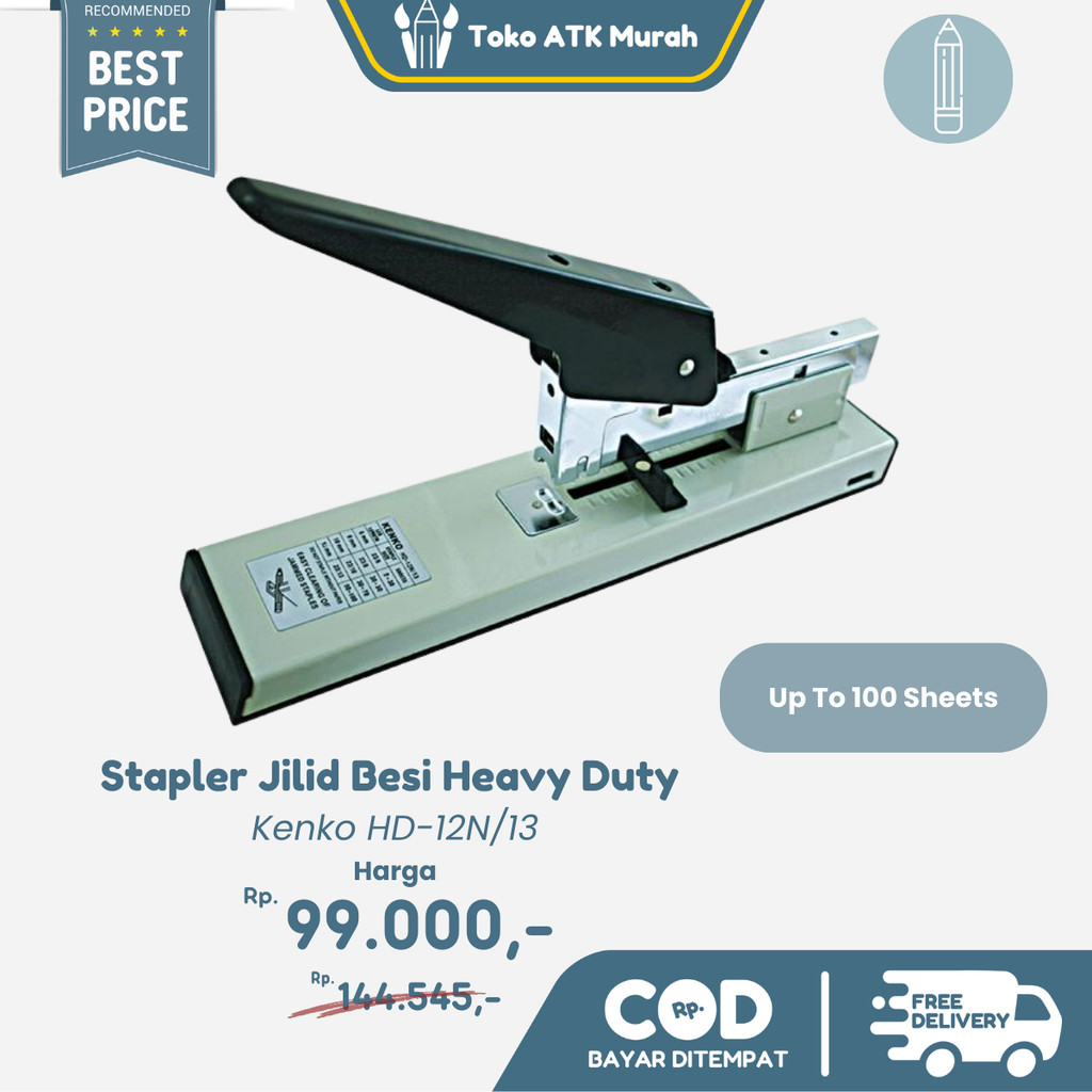 

Staples Jilid Heavy Duty Stapler Besar Kenko HD 12N/13 Jetrekan Hekter