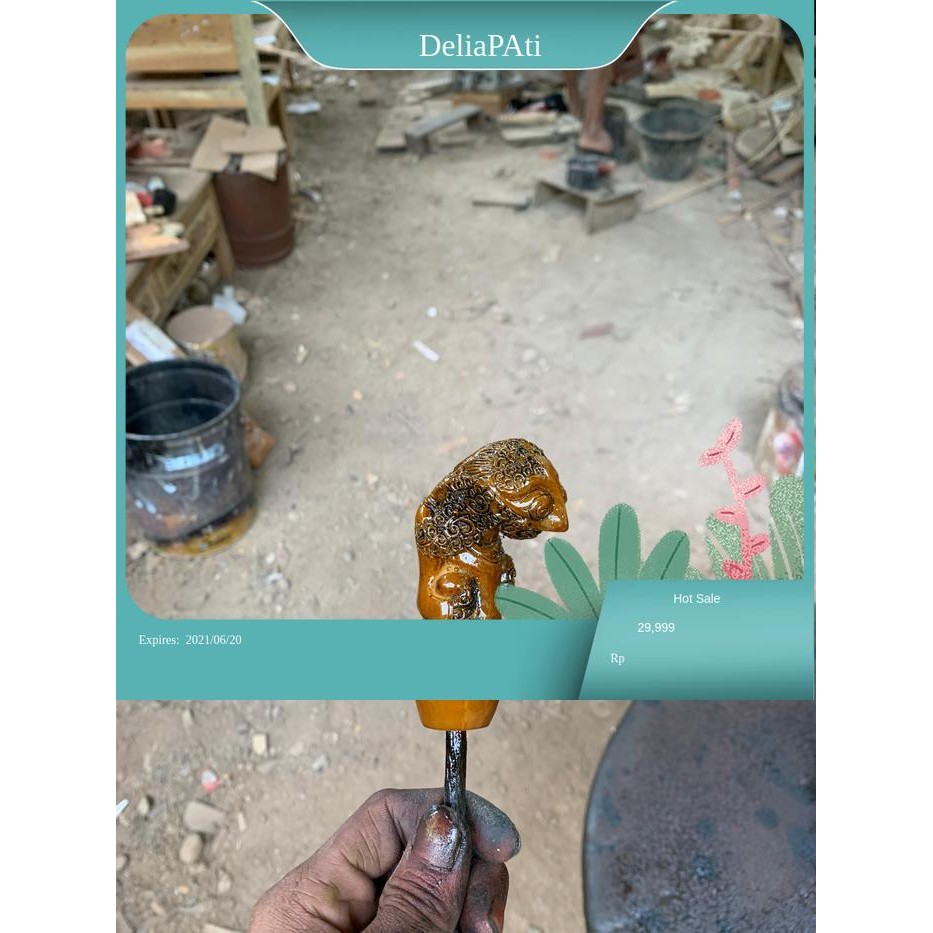 deder keris ukir buto makolo termurah dari kayu jati finishingan bk Keris sengkelat majapahit matara