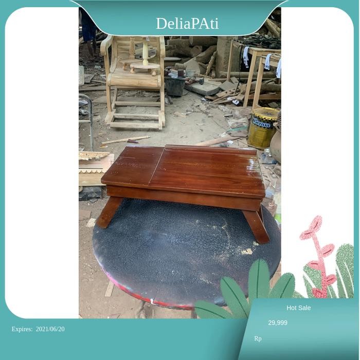 meja Al Quran untuk tpa dan belajar termurah dari kayu mahoni bisa dilipat dan ringkes bk Keris seng