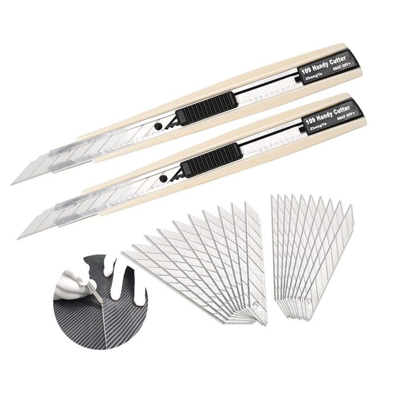 

Car Film Wrapping Paper Cutter Utility knife 9mm with 30 Degree Snap Off Blades for Vinyl Film Cutting Window Tint Wrap Cutter