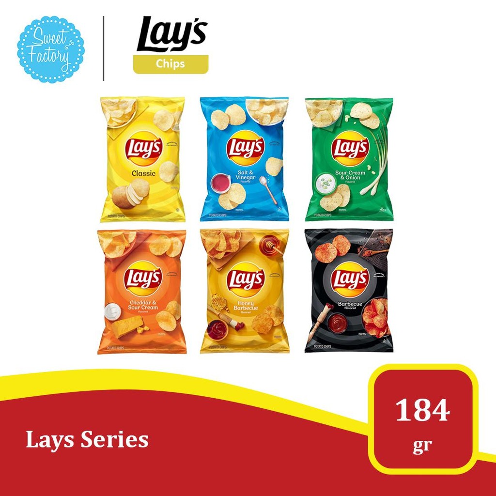 

Lays Chips 6 Varian Rasa Lengkap 184gr Snack Import USA Renyah & Gurih
