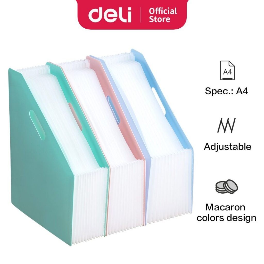 

Expanding File Deli A4 Macaron B41102 - Coral Pink