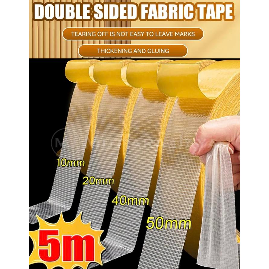 

salee Lakban Double Tape Fiber Isolasi Dua sisi Selotip Dengan Serat Fiber solasi Kuat Serbaguna - 1 CM berkualitas