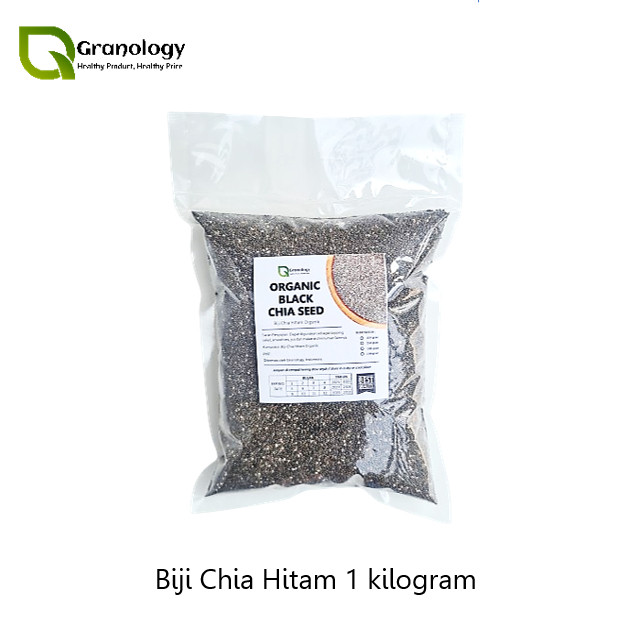 

Organic Black Chia Seed / Biji Chia Hitam Organik (1 Kilogram) by Granology TERMURAH