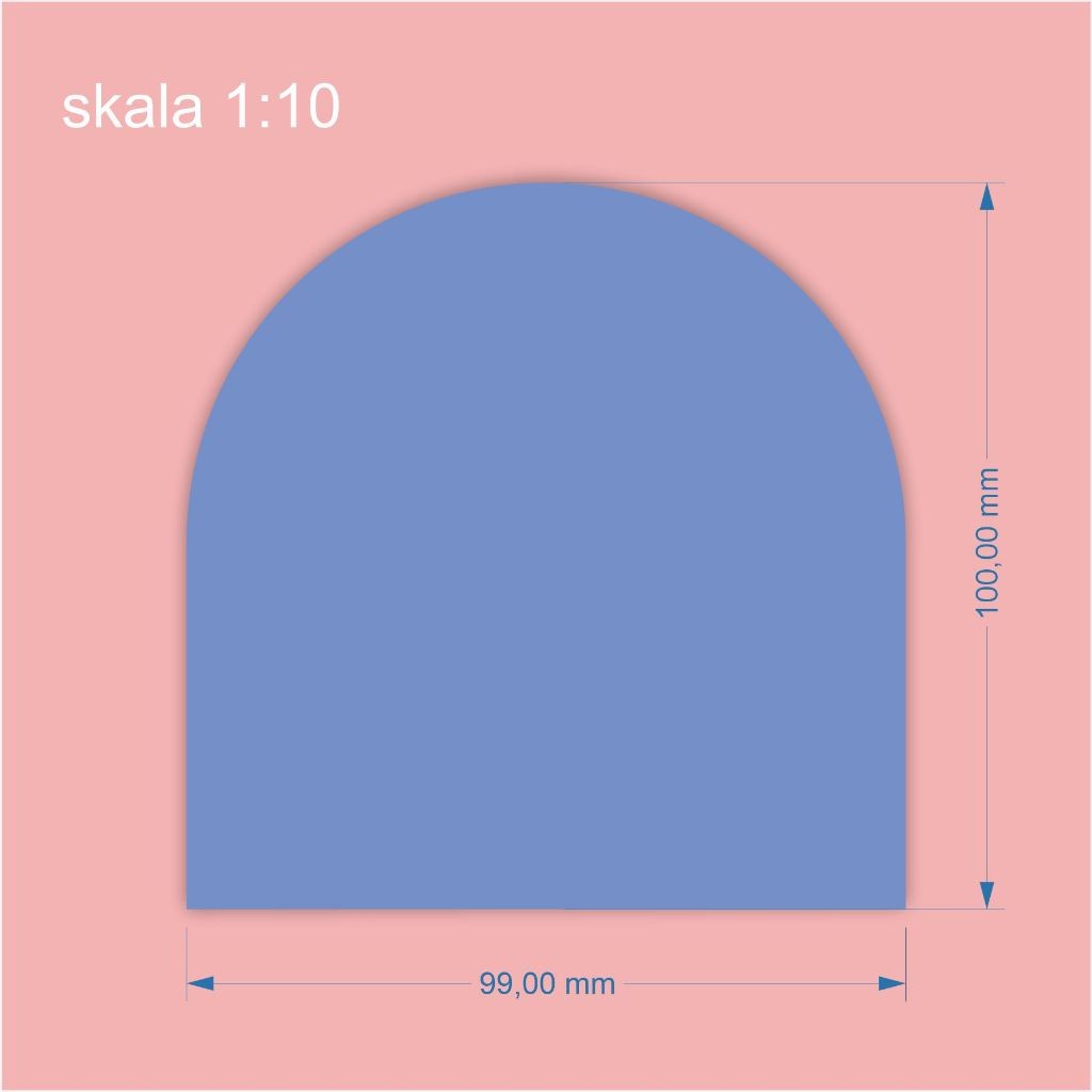 

Papan tulis anak | Mainan Edukasi | Halfround Magnetic Board Frameless - 99 x 100 cm
