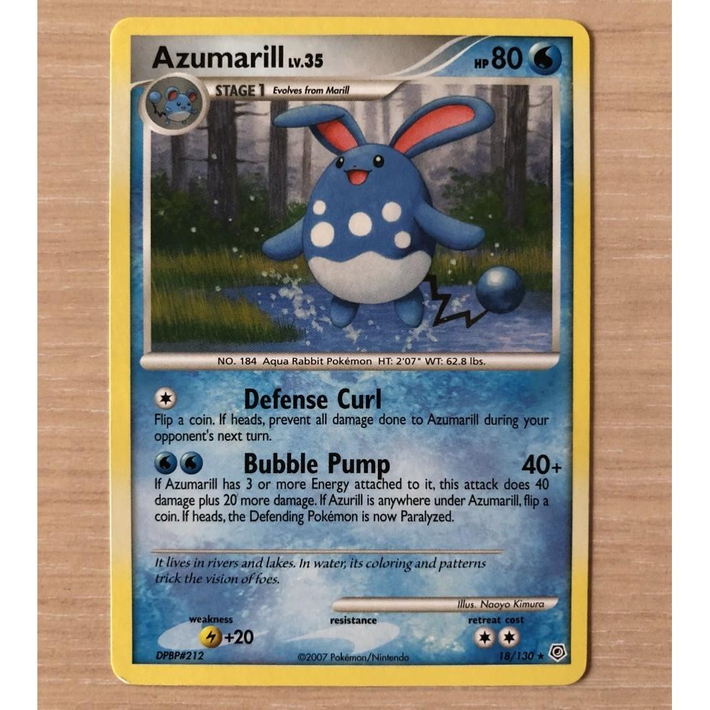 Azumarill 18/130 Rare Pokemon TCG Card Platinum Charizard Jirachi Ex