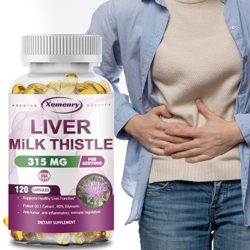 

Liver Milk Thistle Capsules - for Liver Health, Supports Liver Detox and Cleanse, Promotes Digestive Health