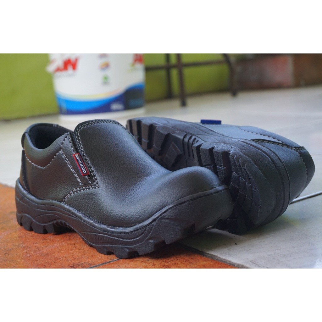 [PREMIUM ORIGINAL] Sepatu septi Slip on king Ujung Besi Anti selip Anti licin Safety shoes Sepatu Pr