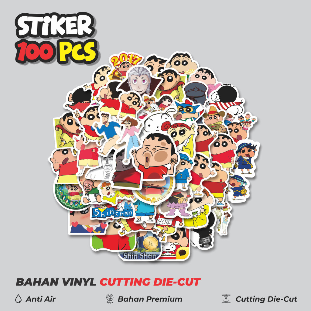 

Terbaru! 50 pcs Sticker Kartun Crayon Shin Chan Dekorasi Lucu Kreatif untuk Notebook, Skateboard, HP