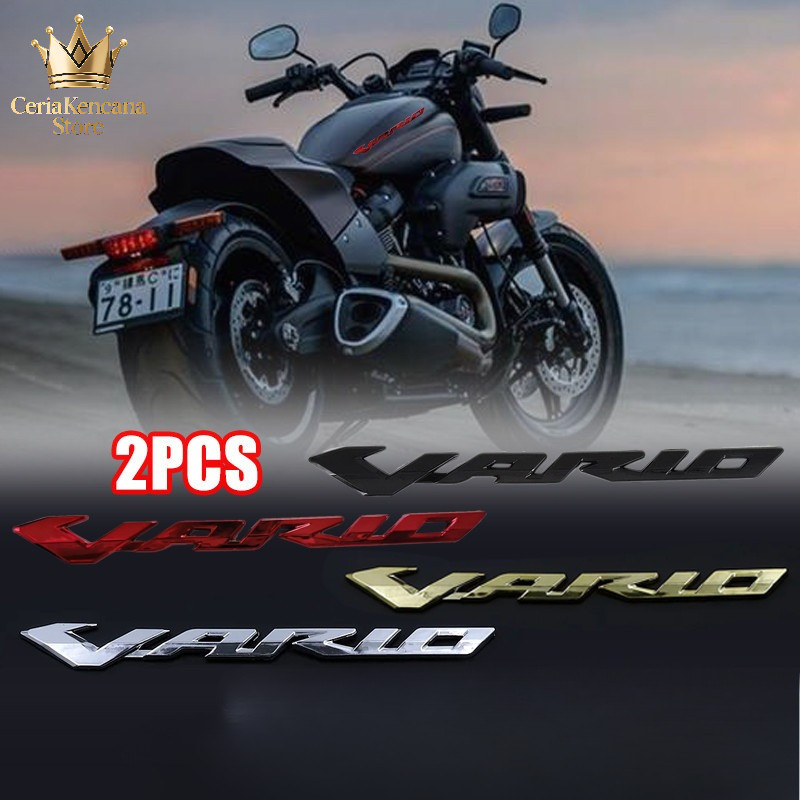 

3d Timbul Stiker Motor VARIO 2PCS Stiker Emblem Populer Mudah Dipasang