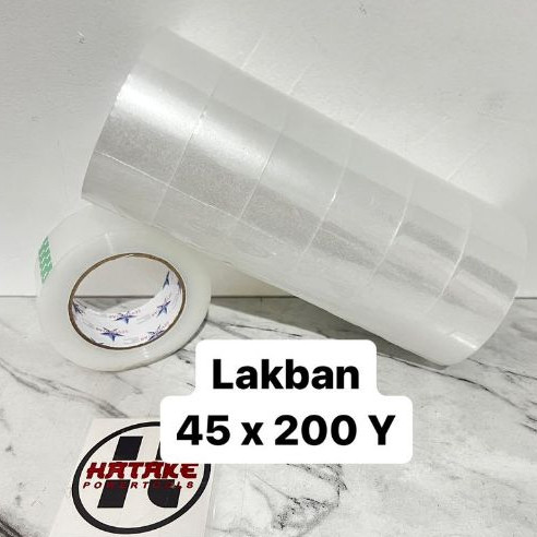 

LAKBAN BENING 45Mm 100 YARD & 45Mm 200 YARD 2 INCH ( 1 pcs) putih transparan