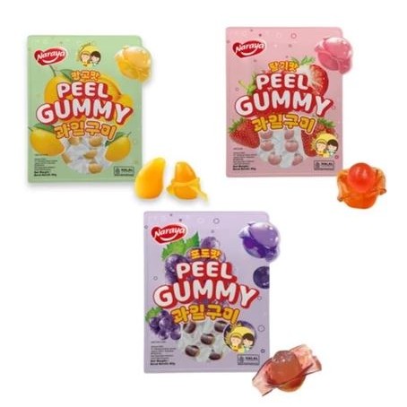 

[80gram] S167 | Naraya Peel Gummy Permen Jelly Kupas Rasa Buah 80 Gram