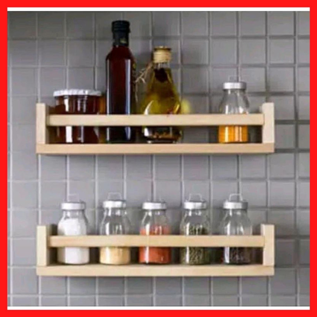 Rak Bumbu Kayu (BISA COD) Tempat Bumbu 4 in 1 / Tempat Bumbu Serbaguna Small / TEMPAT BUMBU DAPUR KO