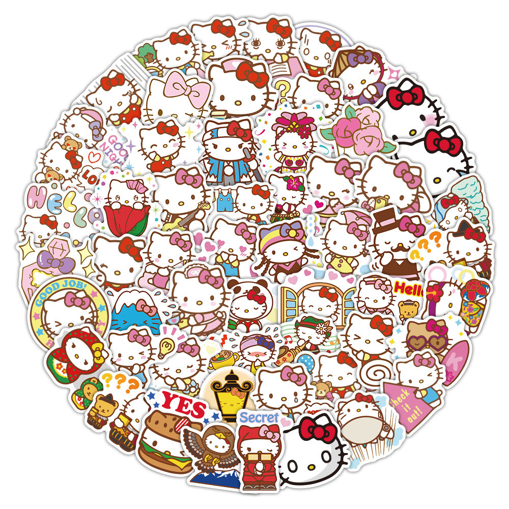 

100PCS Kawaii -Inspired Stickers - Cute Doodle Decals for Journals, Phone Cases & Gift Wrapping